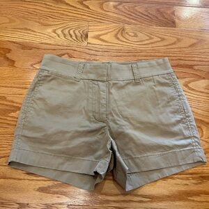 J crew khaki shorts size 00